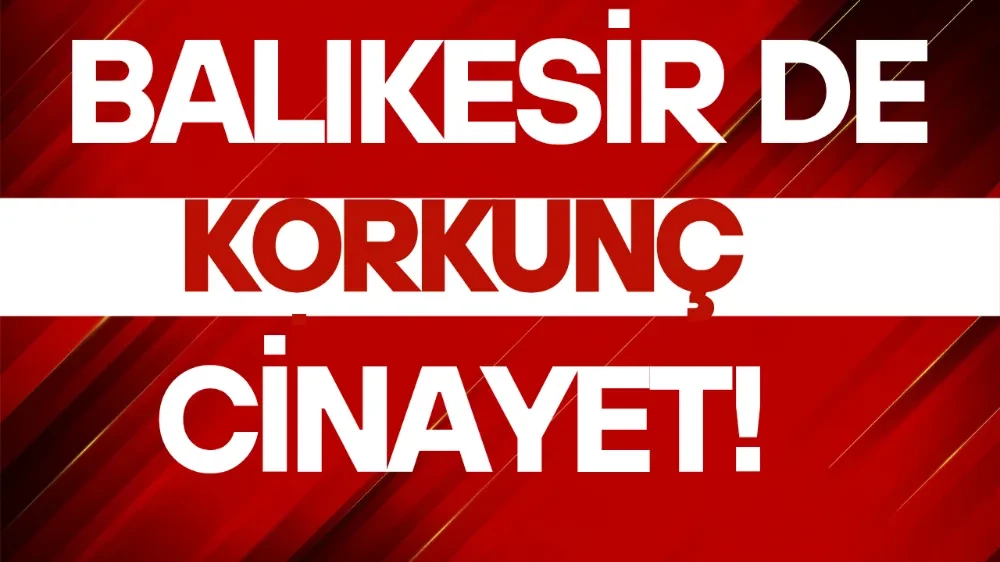 Balıkesir de Korkunç Cinayet! Baltayla Öldürdü!