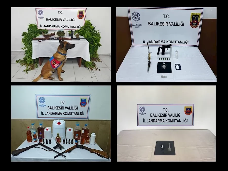 Balıkesir’de Jandarmadan Kaçakçılık ve Uyuşturucu Operasyonu: 4 Tutuklama