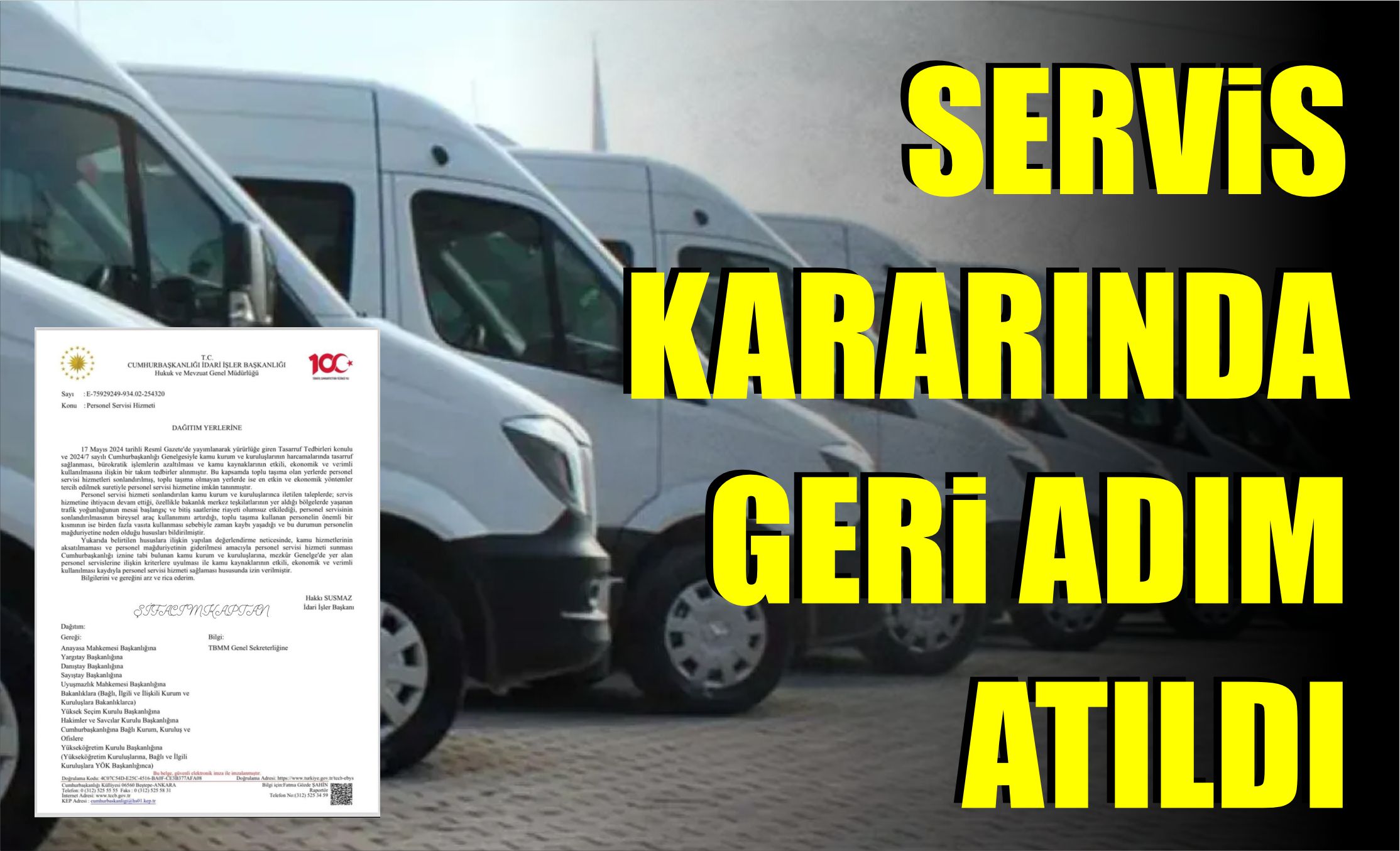 Servis Kararında Geri Adım Atıldı