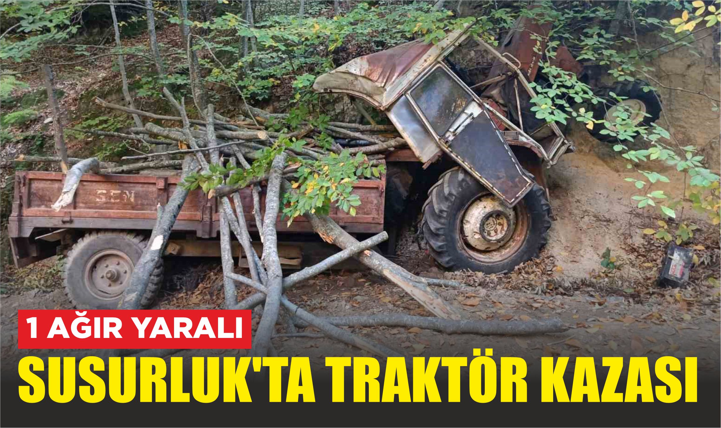 Susurluk’ta traktör kazası, 1 ağır yaralı